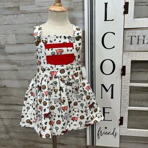 Super fun farm animal, cross back dress